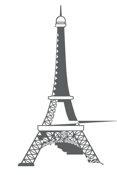 Eiffel tower outline icon monument clipart