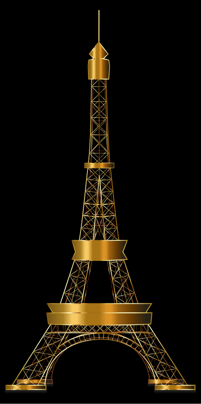 Eiffel Tower Two Gold clipart