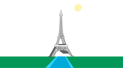 Eiffel tower with background clipart