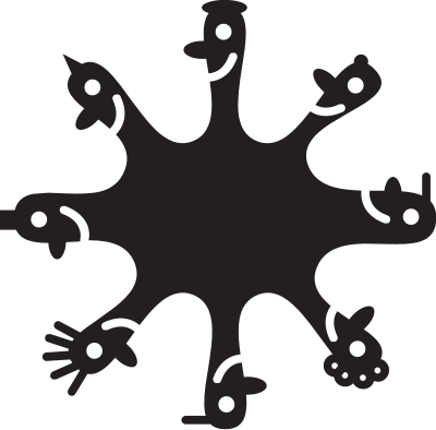 Eight-Headed Starfish Family clipart