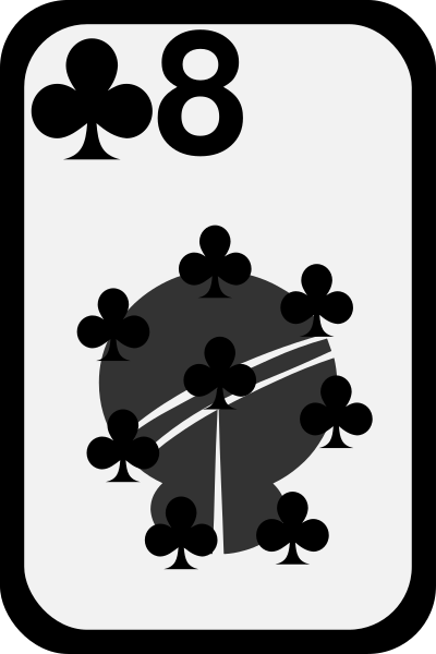 Eight of Clubs clipart
