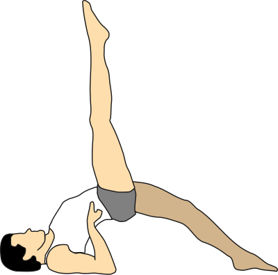 Eka Pada Setu Bandha Sarvangasana clipart