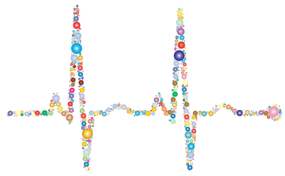 EKG Rhythm Circles Prismatic clipart