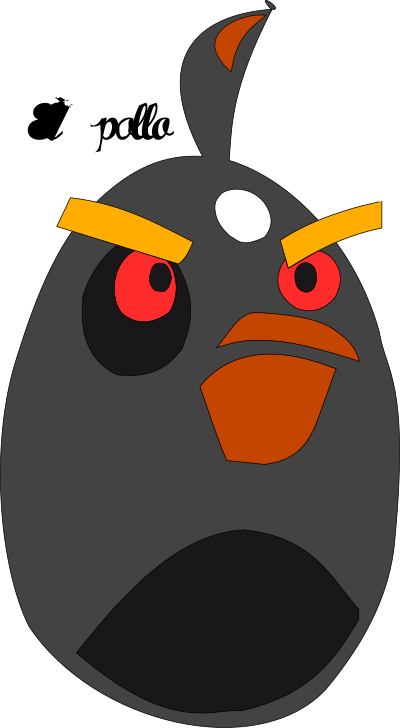 El pollo angry clipart
