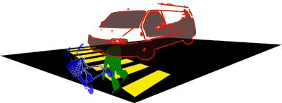 Elder Lady Killed on Zebra Crossing clipart