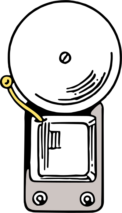 Electric Bell colorized clipart