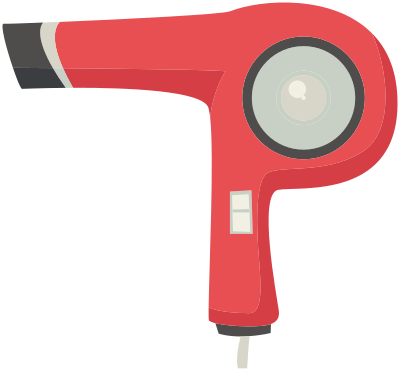 Electric hair dryer clipart