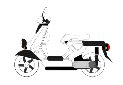Electric scooter clipart