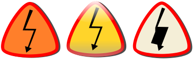 Electric shock. Choque electrico clipart