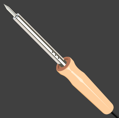 Electric soldering iron by Rones clipart