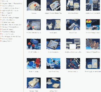 Electrical items clipart