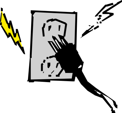 Electrical outlet and plug clipart
