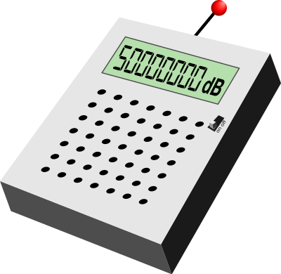 Electronic decibel measurer clipart