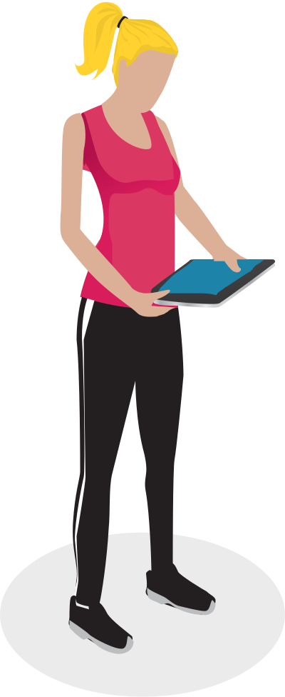 Electronic Tablet Lady clipart