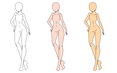 Elegance Base pose 1 clipart