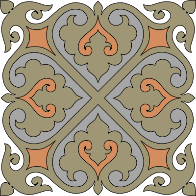 Elegant decorative tile clipart