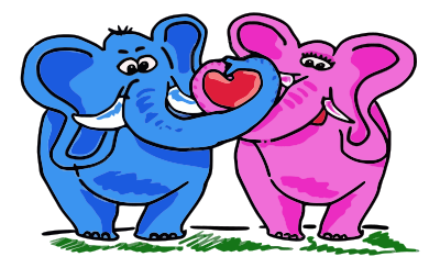 Elephant Couple clipart