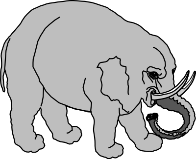Elephant (filled) clipart