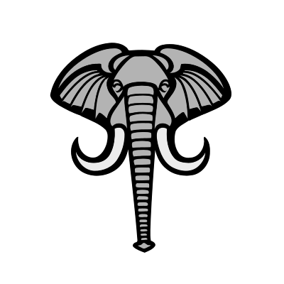 Elephant Head - Isolated clipart