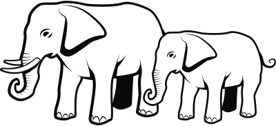 Elephants clipart
