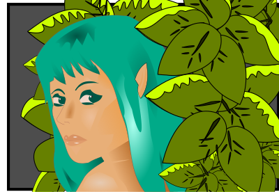 Elf in the forest clipart