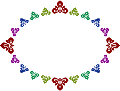 Elliptical frame 12 (colour) clipart
