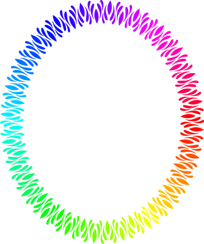 Elliptical frame (colour) clipart