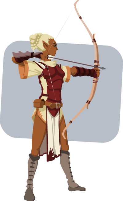 Elven archer clipart