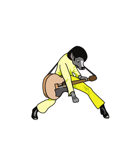 Elvis Hound Dog clipart