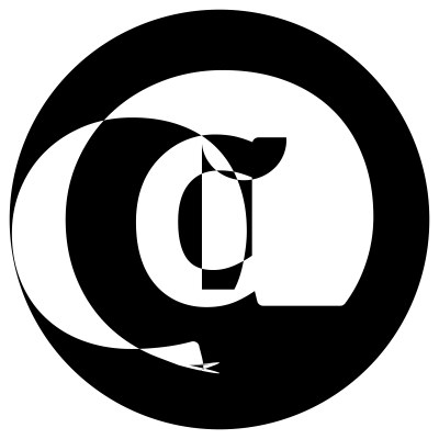 Email Icon - White on Black clipart
