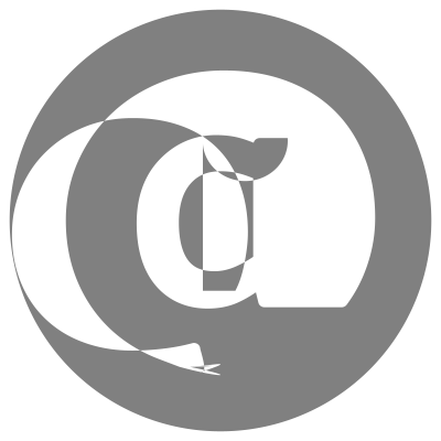 Email Icon - White on Grey clipart