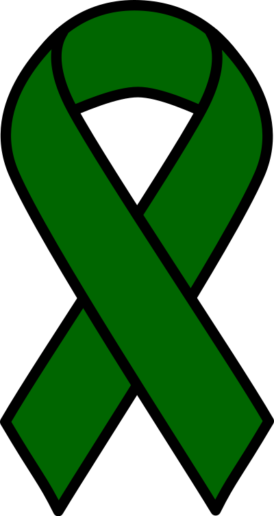 Emerald Liver Cancer Ribbon clipart