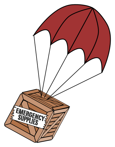 Emergency Supplies Boxchute clipart