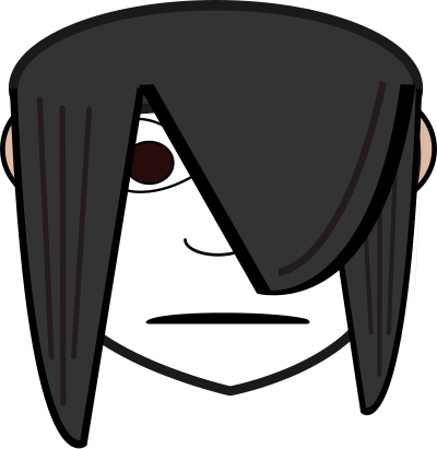 Emo Girl Head Light clipart