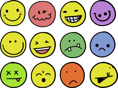 Emoticon Doodles - Colour Remix clipart