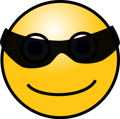 Emoticons: Cool face clipart