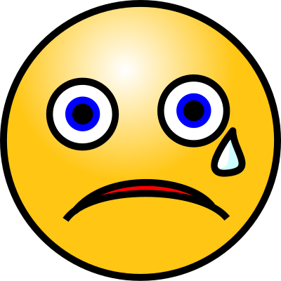Emoticons: Crying face clipart
