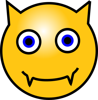 Emoticons: Devil face clipart
