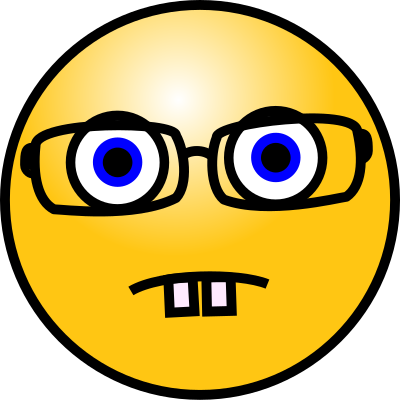 Emoticons: Nerd face clipart