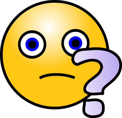 Emoticons: Question face clipart