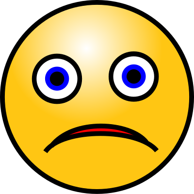 Emoticons: Sad face clipart