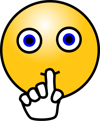 Emoticons: Silence face clipart