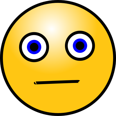 Emoticons: Worried face clipart