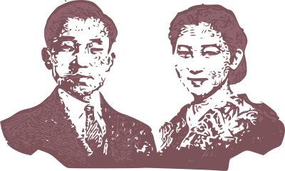 Emperor and Empress of Japan clipart