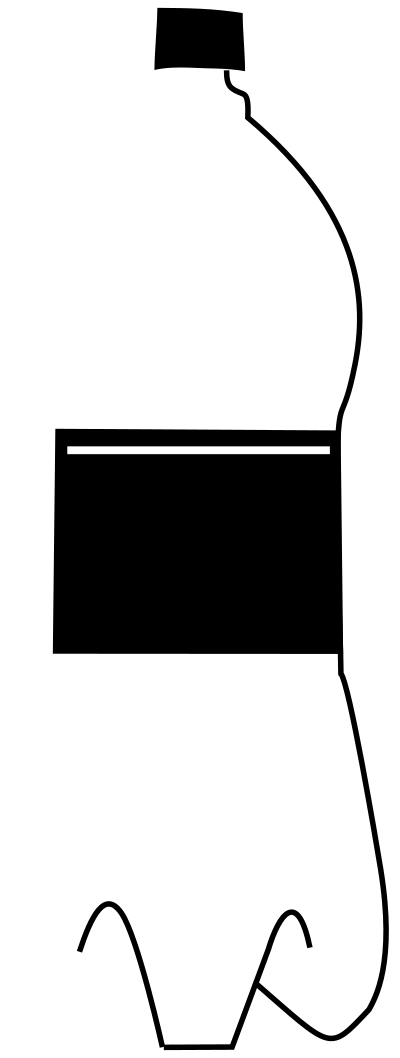 empty Bottle Black white clipart