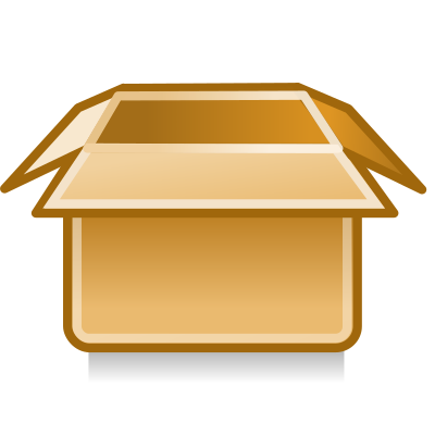 Empty cardboard box clipart