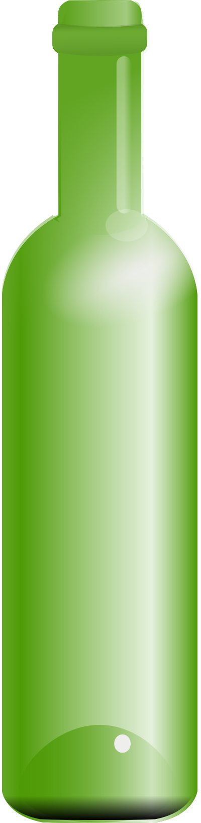 Empty green bottle clipart