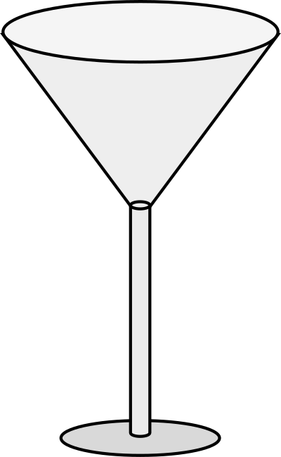 Empty Martini Glass clipart