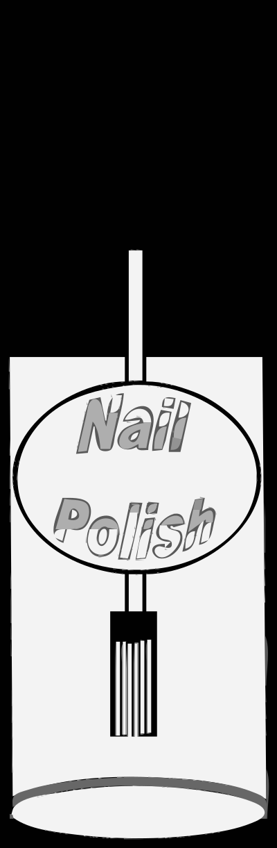 Empty nail polish clipart