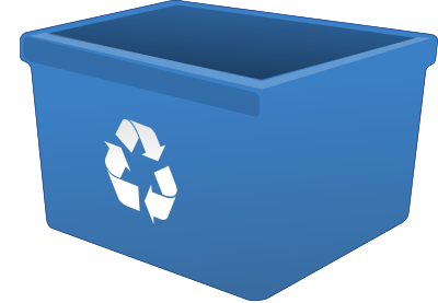 Empty recycling box - no words clipart